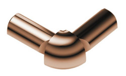 Schluter Rondec Double-Leg 90 Degree Outside Corner Polished Copper